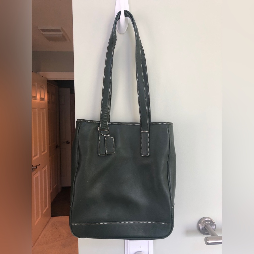 Coach Strap Handle Purse in Dark Green (also avail in red)